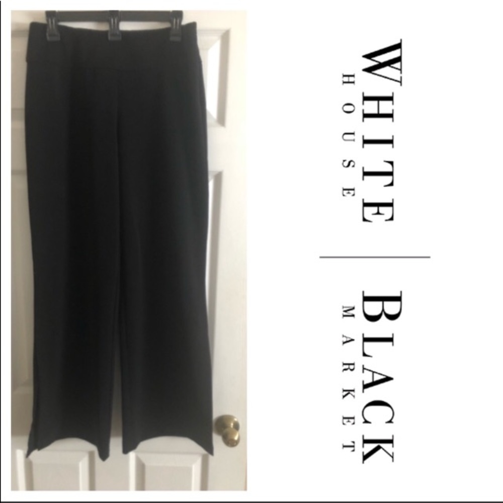 WHBM Black Pants with Slit Legs